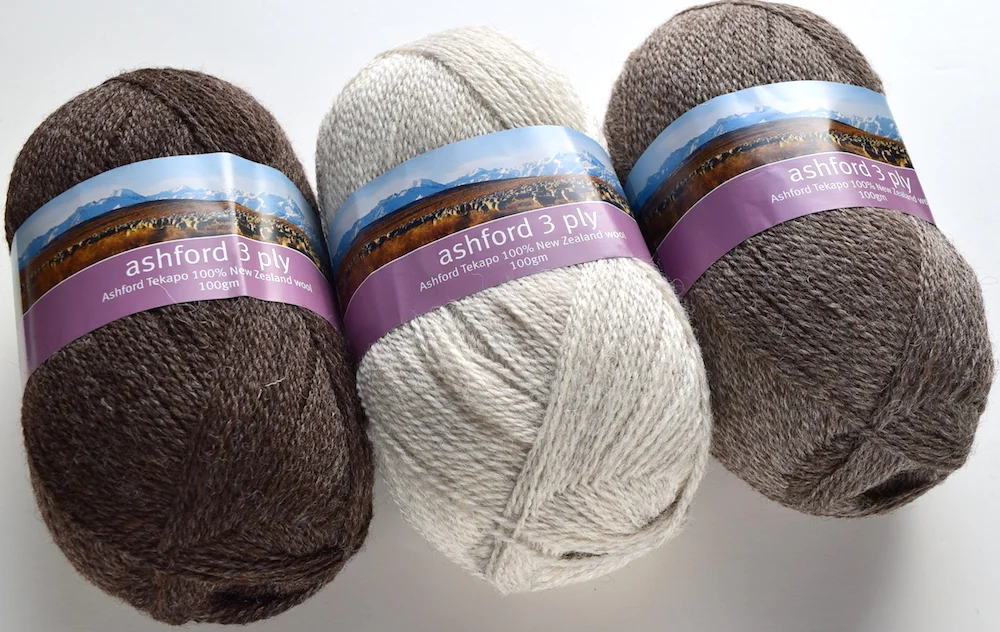 Ashford Tekapo 3 ply Natural Color Wool - Fiber to Yarn
